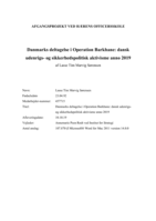 Danmarks deltagelse i Operation Barkhane: Dansk udenrigs- og sikkerhedspolitisk aktivisme anno 2019