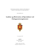 Ledelse og motivation af specialister ved Føringsstøtteregimentet