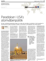 Debat: Paradokser i USA’s atomvåbenpolitik