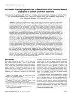 Increased Postdeployment Use of Medication for Common Mental Disorders in Danish Gulf War Veterans.
