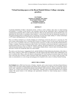 Virtual Learning Spaces at the Royal Danish Defence College: Emerging Practices