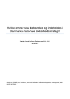 Hvilke emner skal behandles og indeholdes i Danmarks nationale sikkerhedsstrategi?