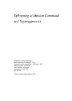 Opbygning af Mission Command  ved Trænregimentet