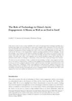 The Role of Technology in China's Arctic Engagement: A Means as Well as an End in Itself