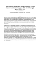 Alter-territorial identification with the homeland. Kurdish diaspora mobilisation in support of the Kurdish struggle against Islamic State