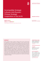 Incompatible Strategic Cultures Limit Russian-Chinese Strategic Cooperation in the Arctic