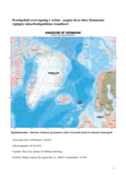 Prestigefuld overvågning i Arktis - nøglen til at sikre Danmarks vigtigste sikkerhedspolitiske trumfkort