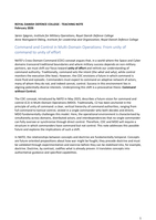 Command and Control in Multi-Domain Operations: From unity of command to unity of effort